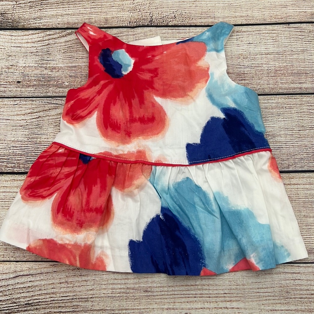 Janie and Jack Floral Top Open Back with Bow Size 3-6 Months NWTs